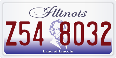 IL license plate Z548032