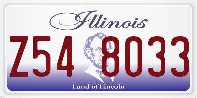 IL license plate Z548033
