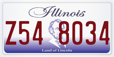 IL license plate Z548034