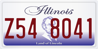IL license plate Z548041
