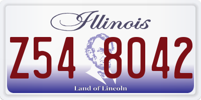 IL license plate Z548042