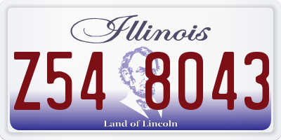 IL license plate Z548043