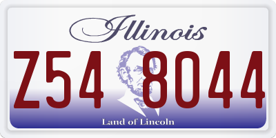 IL license plate Z548044