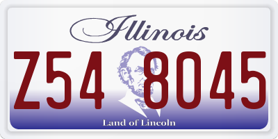 IL license plate Z548045