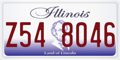 IL license plate Z548046