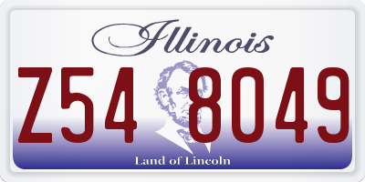 IL license plate Z548049