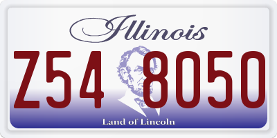 IL license plate Z548050