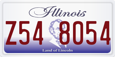 IL license plate Z548054