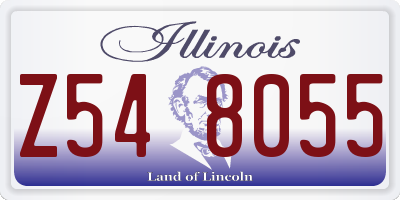 IL license plate Z548055
