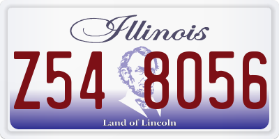 IL license plate Z548056