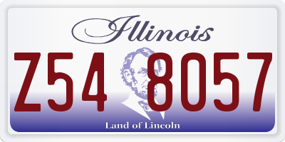 IL license plate Z548057