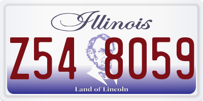 IL license plate Z548059