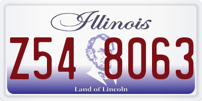 IL license plate Z548063