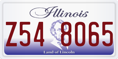 IL license plate Z548065