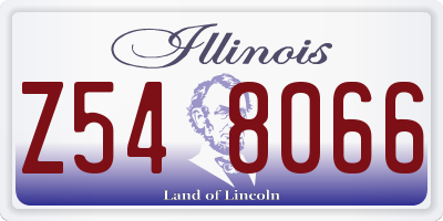 IL license plate Z548066