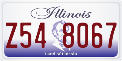 IL license plate Z548067