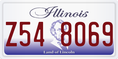 IL license plate Z548069