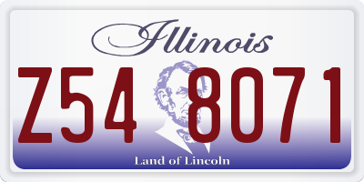 IL license plate Z548071