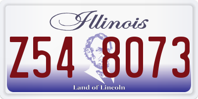 IL license plate Z548073