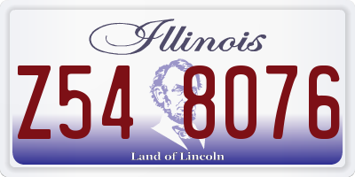 IL license plate Z548076