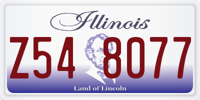 IL license plate Z548077