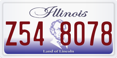 IL license plate Z548078