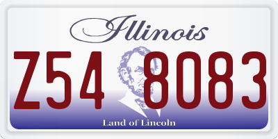 IL license plate Z548083