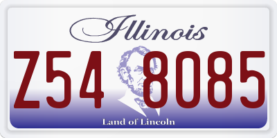 IL license plate Z548085
