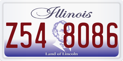 IL license plate Z548086