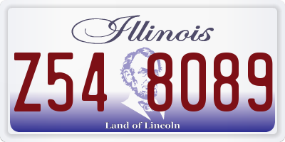 IL license plate Z548089