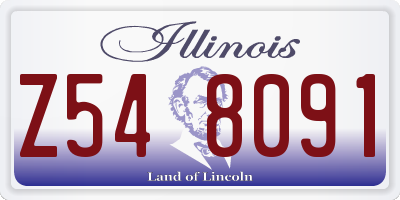 IL license plate Z548091