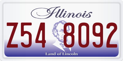 IL license plate Z548092