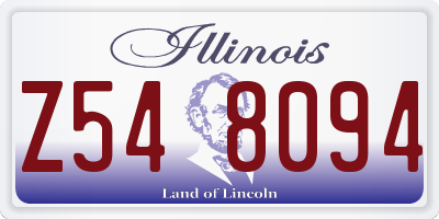 IL license plate Z548094