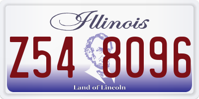 IL license plate Z548096
