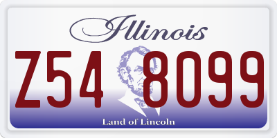 IL license plate Z548099