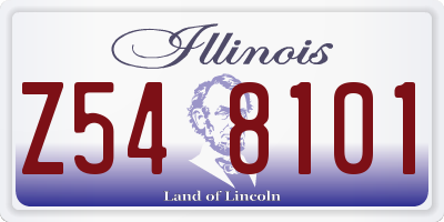 IL license plate Z548101