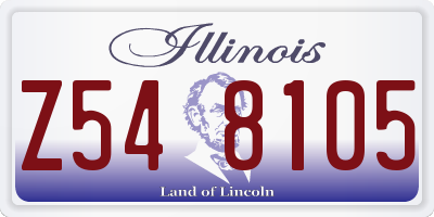 IL license plate Z548105