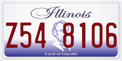 IL license plate Z548106
