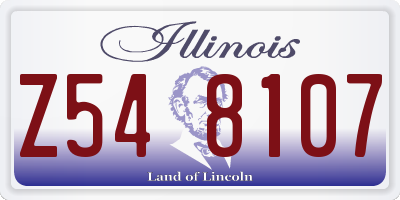IL license plate Z548107
