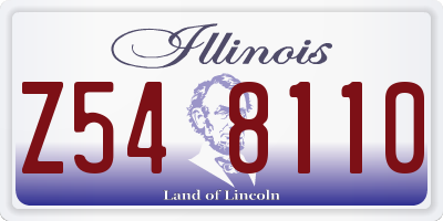 IL license plate Z548110