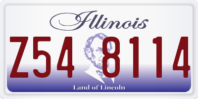IL license plate Z548114