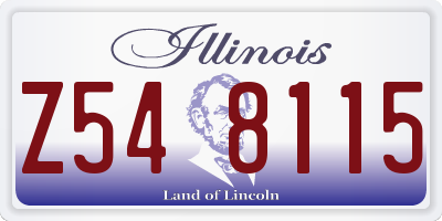 IL license plate Z548115