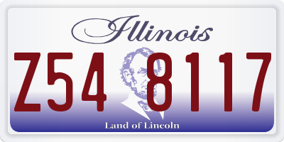 IL license plate Z548117