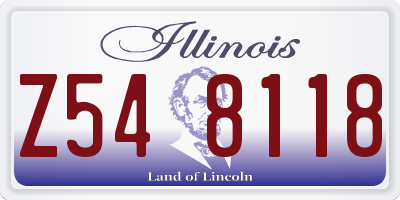 IL license plate Z548118