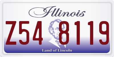 IL license plate Z548119