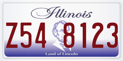 IL license plate Z548123
