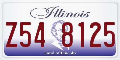 IL license plate Z548125
