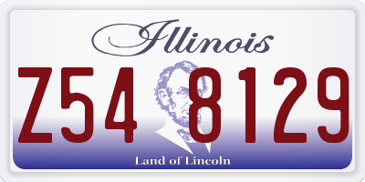 IL license plate Z548129