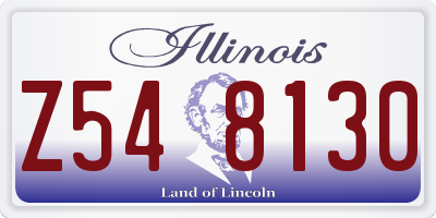 IL license plate Z548130