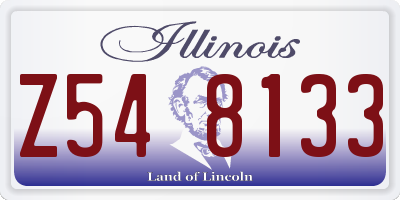 IL license plate Z548133